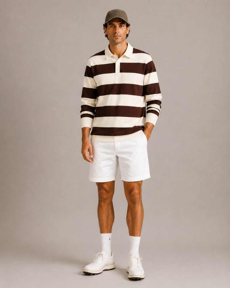 Vintage Stripe Rugby Polo