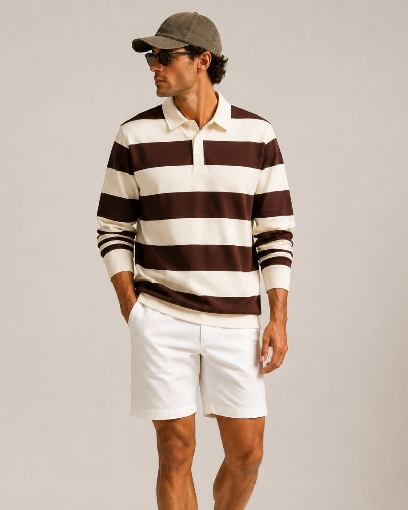 Vintage Stripe Rugby Polo