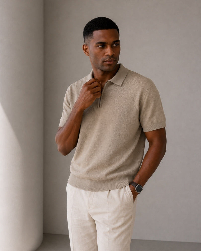 Marbella Zip Up Polo