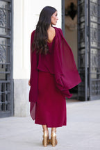 Vestido Milana burdeos